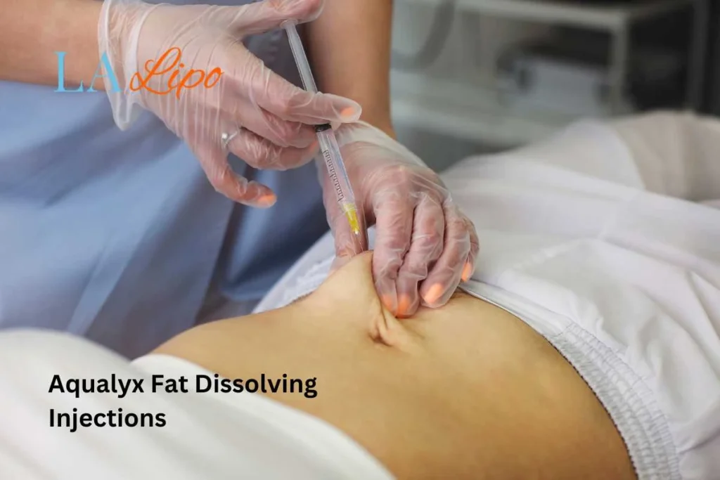 woman having fat dissolving injections Park Royal in the stomach
