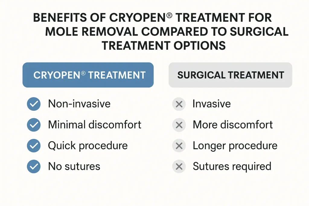 Benefits of facial mole removal Park Royal - call our team today to book a consultation